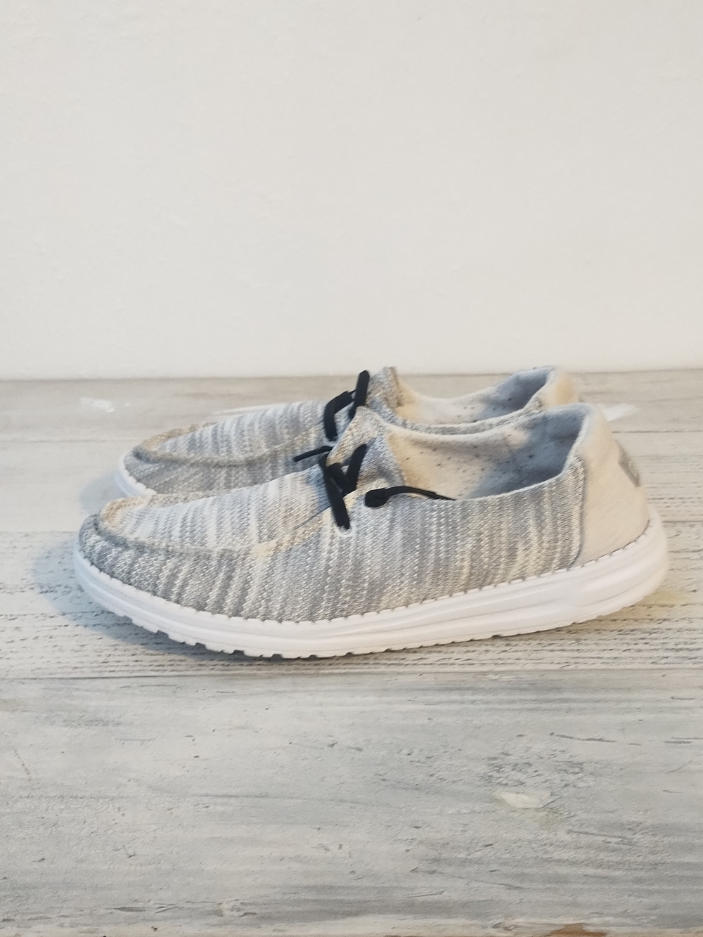 Hey Dude Women's Wendy Sox Loafers, Glacier Grey, 8 US open to offers